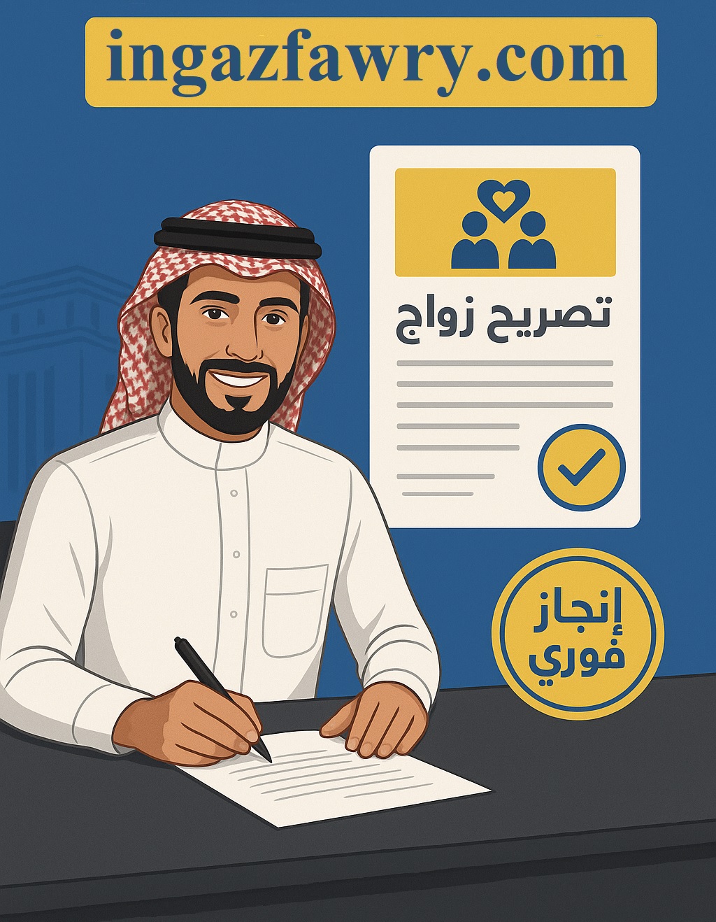 مكتب استخراج تصريح زواج | الإنجاز الفوري الأقل سعر والأسرع أداءً