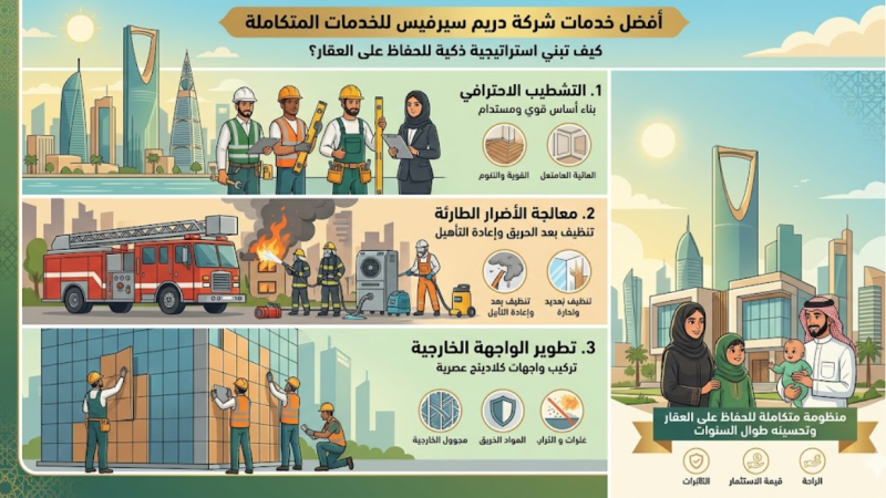 أفضل خدمات شركة دريم سيرفيس للخدمات المتكاملة | كيف تبني استراتيجية ذكية للحفاظ على العقار في أفضل حالة طوال السنوات؟